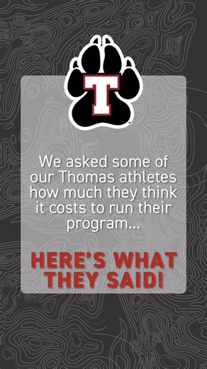 Let’s hear how much our winter athletes think it costs to fund their program… and then the actual number from their coaches! Your donation directly impacts student athletes and the programs you know and love. There’s still time to show your support with an end of year gift! Link in bio. | Thomas College Alumni