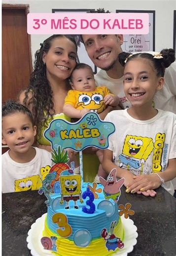 Festa de 3 Meses do Kaleb: Rotina e Celebração da Família