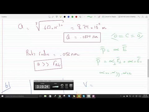 Example 4-1 calculating atomic polarizability dipole moment E and polarizability tensor