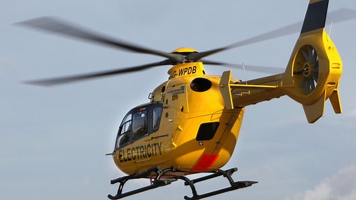 Why yellow 'Electricity' helicopter has been spotted over county