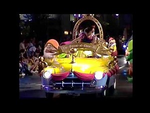 Disney Stars and Motor Cars Parade at Night in April 2002.