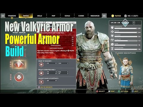 God Of War New Game Plus - Max Level New Valkyrie + Armor (Chest Armor Waist Armor Wrist Armor) Set