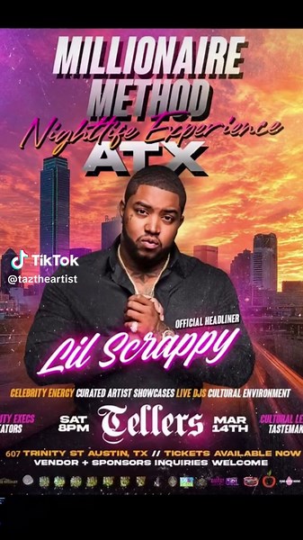 Taz the Artist will be Performing at SXSW 2026 at Tellers‼️ Headliner is Lil Scrappy from Love and Hip Hop Atlanta! #fyp #sxsw #austintexas #liveperformance #xyzbca