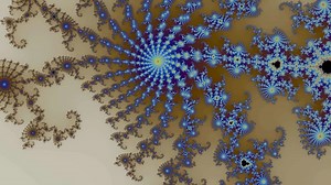 Beautiful zoom into the infinite mathematical mandelbrot set fractal.