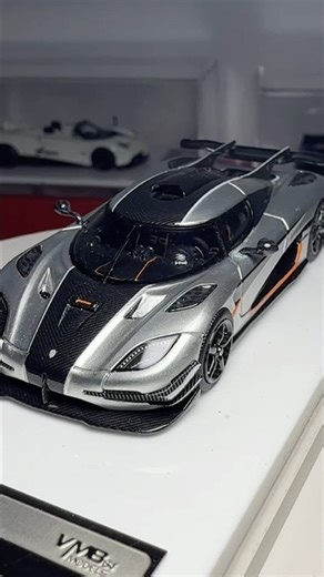 VMB 1/64 Koenigsegg One:1 Silver Resin Model Car #phonkmusic #phonk #scalemodel