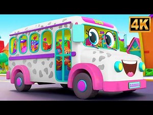 Wheels on the Bus | Fun Animated Nursery Rhymes for Kids