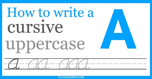 Cursive A – How to Write a Capital A in Cursive