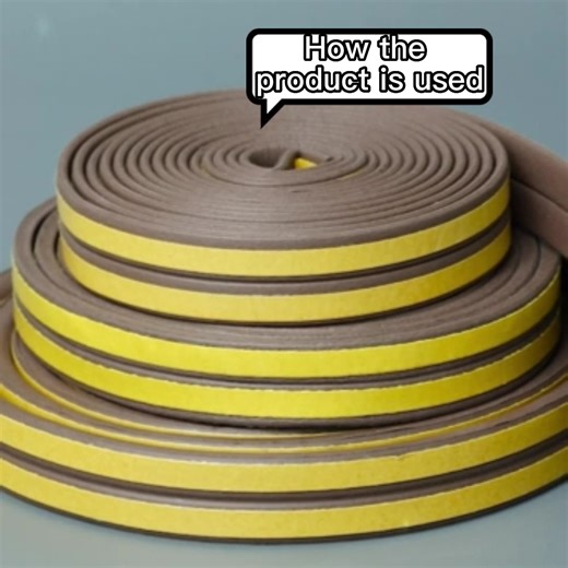 Weather Stripping Window and Door Seal Strip Soundproof Windproof Dust Proof Self Adhesive d Type Foam