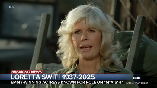Loretta Swit, the Emmy award-winning actress who played Major Margaret Houlihan on "M*A*S*H," has died at the age of 87, according to her publicist. David Muir looks back at her life, legacy and lasting impact in TV and theater. https://abcnews.link/O9R42g9 | ABC World News Tonight with David Muir
