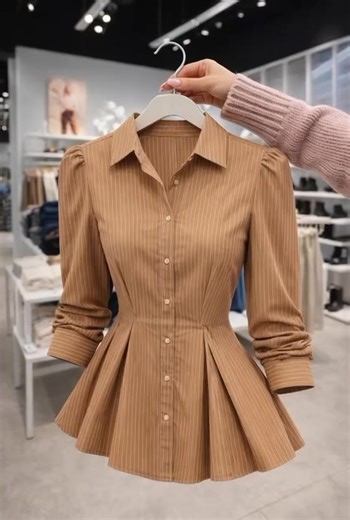 Trendy Rample Fit Striped Shirt for Women