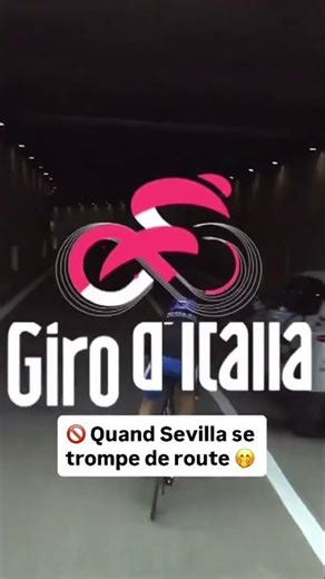 🚫🤭 Quand Sevilla se trompe de route sur la 1ère étape de montagne du Tour d'Italie #giro #cycling