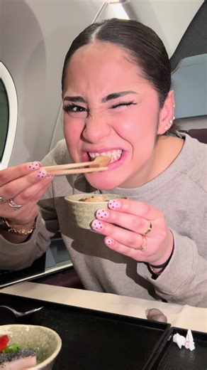 Dégustation des plats en première classe pour le Japon