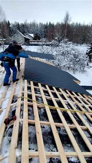 Металлочерепица на каркасный дом #каркасник #constructionchannel #diy