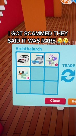 THEY SAID IT WAS RARE 😡😡 #adoptme #adoptmetrading #scammed #rare #k18results #trades #roblox #pets