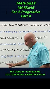 Manually Marking For A Progressive Lens Part 4 #optician #optical #laramyk #opticianworks #opticiantraining #abo #abocertification | Laramy-K OpticianWorks