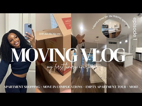 MOVING INTO MY FIRST LUXURY APARTMENT: prepping to move out, unboxing, empty apt tour+ MORE