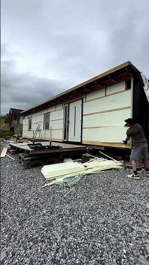 Outside container home insulation!