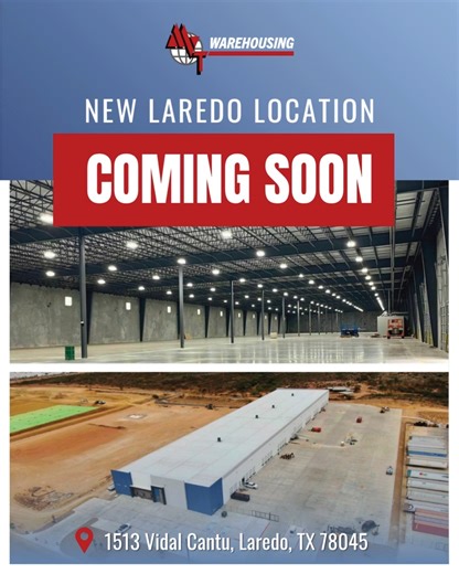 Exciting News! 🚛📦 MVT Warehousing is moving to a new, upgraded facility in Laredo — designed with our customers in mind. This expansion allows us to enhance speed, efficiency, and reliability across your supply chain. 📍 New Address: 1513 Vidal Cantu, Laredo, TX 78045 Our new location offers key features that directly benefit our partners, including: • 32 dock doors for faster loading and unloading • 64 trailer spots to reduce wait times and improve flow • 32’ clear height for increased storag