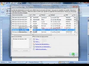 Fusion publipostage Word Excel (tutoriel)