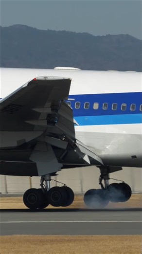機重を支えるメインギア油圧システム ANA 767300ER #Shorts