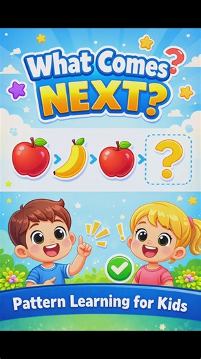 What Comes Next? 🍎🍌 | Pattern Learning for Kids l