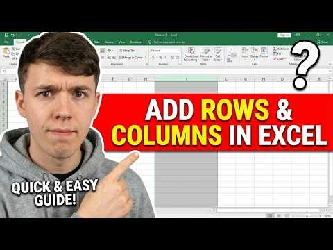 How to Add Rows and Columns in Excel (Step by Step Guide)