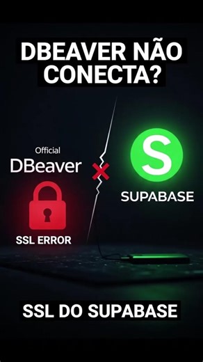 DBEAVER NÃO CONECTA? ERRO SSL NO SUPABASE (RESOLVE EM 30s)