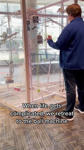 Ball machine therapy, you should try it #ballmachine #EndlessJourney #science #museum #museumtok #sciencetok #bham