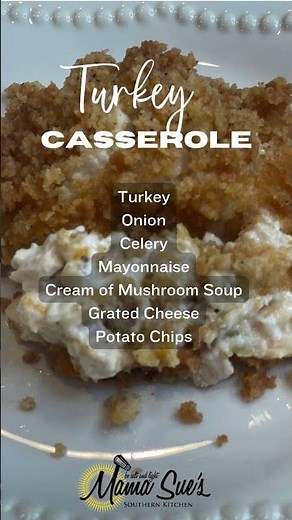 Easy and Delicious Turkey Casserole! Best recipe for leftover turkey. Thanksgiving turkey casserole