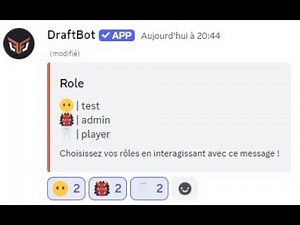 Tuto Rôle réaction DraftBot discord