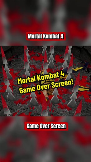 Mortal Kombat 4 Game Over Screen #mortalkombat #retrogaming #gaming #90s #arcade