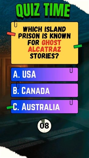 Which island prison is known for ghost alcatraz stories? #quiz #brainteaser #iqtest #facts #inform