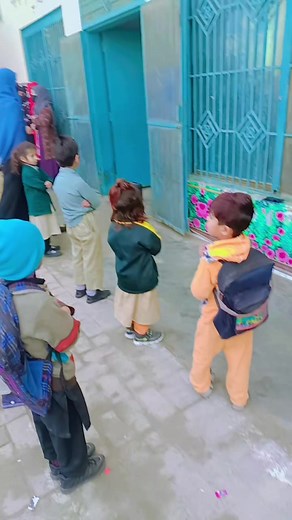 School Assembly with Children in Uniforms