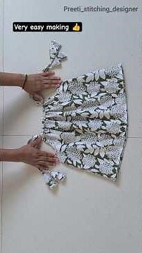 Beautiful Bow Shoulder Strap Baby Frock Design | Easy Sewing Tutorial #Shorts #sewing #diyfrock