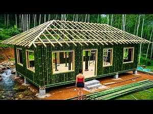 A complete 30-day journey: A girl builds her own beautiful bamboo house with her own hands.