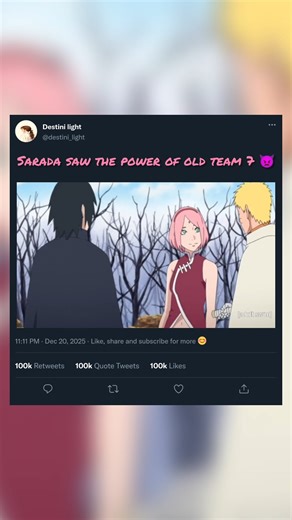 Sarada saw the power of Old team 7 👿#trending #viral #montagem
