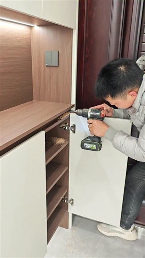 Septemberstore on Instagram: "Motion-sensor light install — auto-on, clean wiring & a modern upgrade for your shoe cabinet & entryway! Smooth & satisfying ✨🚪 ALL PRODUCTS LINKED ON MY VIDEO under Description > check bio link 🤝🏽 #septemberstore #sensorlight #shoecabinet #interiordesign #diyhandmade #asmrvibes #satisfyingbuild #homeimprovement #lightingideas #smartlight"