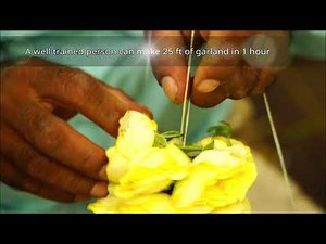 Semi-Automatic Flower Garland Making Machine demonstration