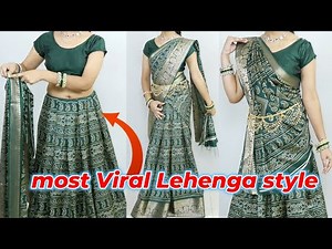 3 Easy & Perfect Steps For Lehenga Style |How to Wear Perfect lehnga sari draping style For Beginner
