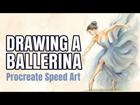 Drawing a Ballerina in Procreate | Satisfying Speed Art