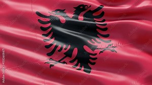 Albania Flag Waving: National Symbol, Patriotism, and Cultural Identity in Motion