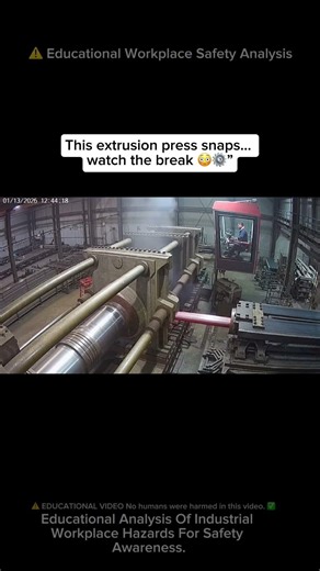 ⚠️ BRUTAL Extrusion Press SNAPS Under Pressure 😳⚙️#shorts