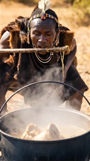 Real Hadzabe Tribe Life: Primitive Cooking in the Wild #shorts #Hadzabe #HadzabeTribe #africanlife