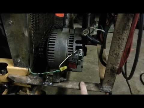 Welder Made from Car Altrernator Powered by a Tractor