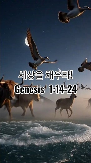 창세기 1장 14~24절 | 하나님이 만드신 세상 🌎✨ #성경 #창세기 #성경말씀 #성경쇼츠 #Bible