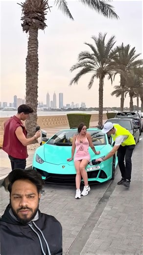 “Luxury Car Prank 😱 Girl on Lamborghini 💎 Dubai Street Reaction”#prank #dubai #shorts