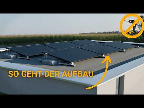 PV Flachdach Halterung ohne Bohren – Süd/ Ost-West Ausrichtung 🚀 | 6 Module