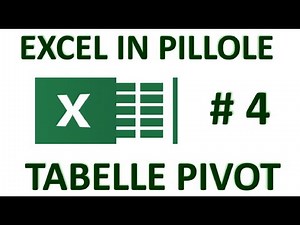 EP4 Creare una TABELLA PIVOT con excel (base)