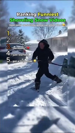 Raking funniest shoveling snow video !