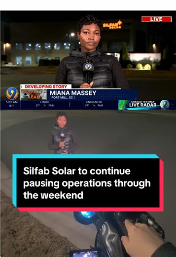 The South Carolina Department of Environmental Services ordered the solar cell manufacturing plant to halt operations in Fort Mill on Thursday. That’s until state and federal regulations wrap up. A state lawmaker said there could be serious consequences if the plant opens without state permission. Leaders at the Silfab Solar plant in Fort Mill said they took the right steps to keep everyone safe after a chemical spill Tuesday and what they are calling a “drip” that neighbors reported on Thursday